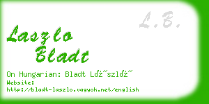 laszlo bladt business card